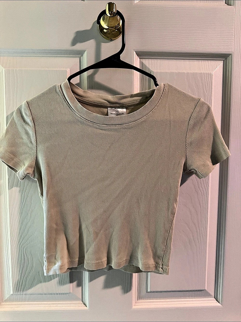 re:claim essentials Ribbed Short Sleeve Tee Size Small